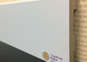 Плинтус МДФ ламинированный TeckWood белый Роял прямой матовый 2150×100×16