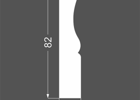 Плинтус напольный МДФ грунтованный под покраску Р 14.82.16 Плинтус напольный МДФ грунтованный под покраску Р 14.82.16