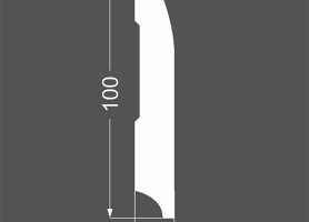 Плинтус напольный МДФ грунтованный под покраску Р 20.100.16