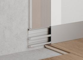 Скрытый плинтус с кабельканалом и крышкой Ликорн С-07.3.2 из алюминия 15х60,5х2500