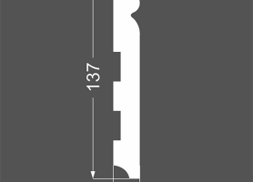 Плинтус напольный МДФ грунтованный под покраску Р 8.137.18