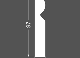 Плинтус напольный МДФ грунтованный под покраску Р 9.97.16