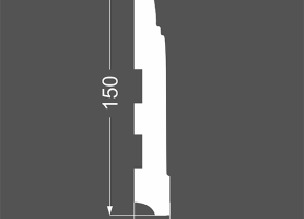 Плинтус напольный МДФ грунтованный под покраску Р 13.150.22