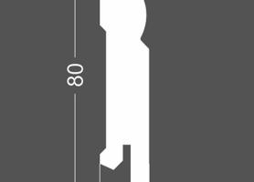 Плинтус напольный МДФ грунтованный под покраску Р 4.80.16 Плинтус напольный МДФ грунтованный под покраску Р 4.80.16