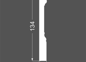 Плинтус напольный МДФ грунтованный под покраску Р 15.134.16