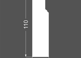 Плинтус напольный МДФ грунтованный под покраску Р 10.110.28