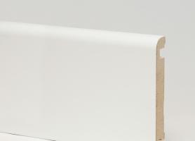 Плинтус МДФ крашеный Modern Decor белый глянцевый 2440×70×16
