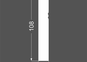 Плинтус напольный МДФ грунтованный под покраску Р 7.108.16 Ликорн