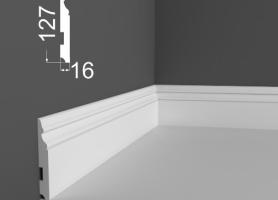 Плинтус напольный МДФ DeArtio под покраску Р24.127.16 грунтованный