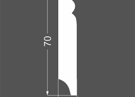 Плинтус напольный МДФ грунтованный под покраску Р 17.70.12
