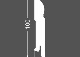 Плинтус напольный МДФ грунтованный под покраску Р 3.100.16 Ликорн