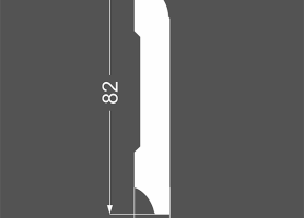 Плинтус напольный МДФ грунтованный под покраску Р 18.82.12