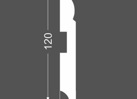 Плинтус напольный МДФ грунтованный под покраску Р 3.120.16