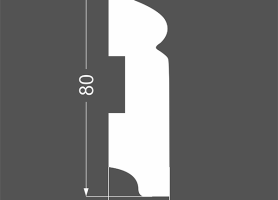 Плинтус напольный МДФ грунтованный под покраску Р 11.80.22