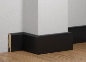 Плинтус напольный МДФ Ликорн К-02 Глубокий черный 70х16х2050 мм