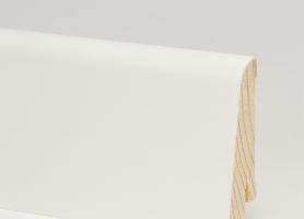 Плинтус деревянный ламинированный Pedross белый гладкий 2500×58×20