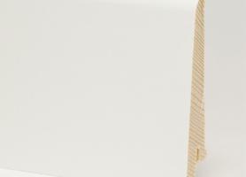 Плинтус деревянный ламинированный Pedross белый гладкий 2500×80×16