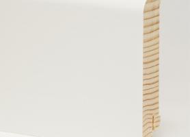 Плинтус деревянный Pedross белый гладкий 2500×80×18