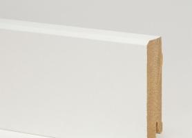 Плинтус МДФ ламинированный Pedross White 6360 белый прямой 2500×58×18
