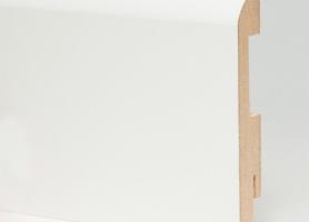 Плинтус МДФ виниловый TeckWood белый Титан прямой скругленный 2150×80×16