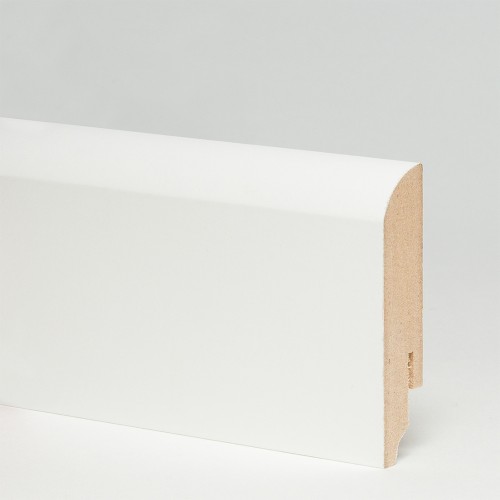 Плинтус МДФ ламинированный TeckWood белый прямой матовый 2150×70×16