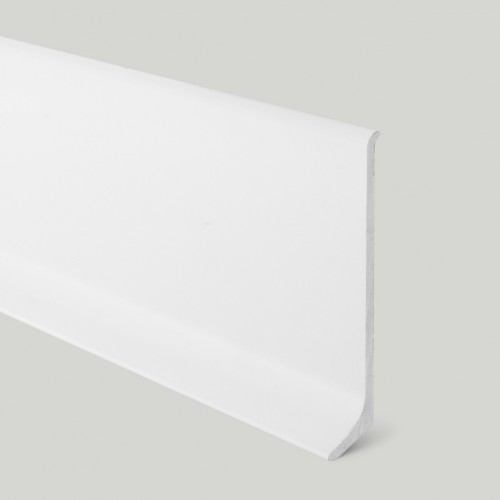 Плинтус алюминиевый крашеный Profilpas 90/6SF белый матовый 78110 сапожок 2000×60×10