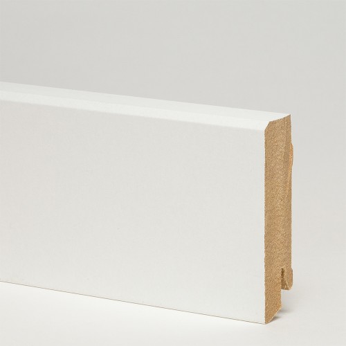 Плинтус МДФ ламинированный Pedross White 5912 белый прямой 2500×70×18