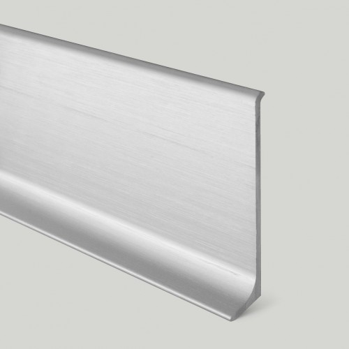 Плинтус алюминиевый Profilpas 90/6SSF сатинированный серебро 78105 сапожок 2000×60×10