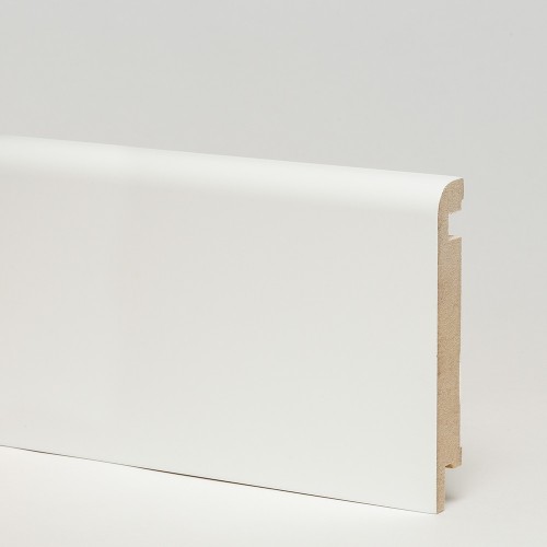 Плинтус МДФ крашеный Modern Decor белый глянцевый 2440×70×16