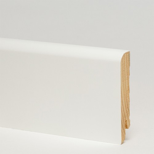 Плинтус деревянный ламинированный Pedross белый гладкий 2500×70×15