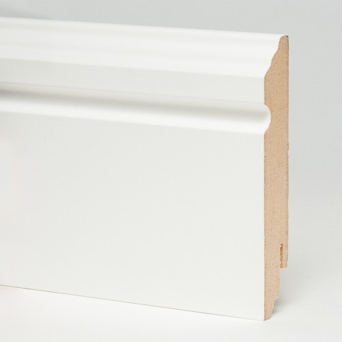 Плинтус МДФ ламинированный TeckWood белый фигурный матовый 2150×100×16