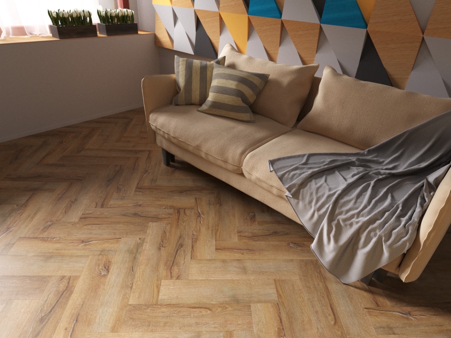 Виниловый пол FineFloor клеевой Craft Short Plank Дуб Гавана FF-081 венгерская елка 632×158×2,5